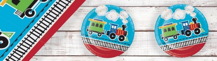 All Aboard Train 1st Birthday Party Supplies | Decorations